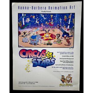 Hanna Barbera Circus of the Stars Animation Art Print Ad Vintage Flyer 1992